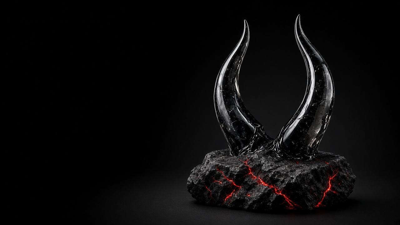 Horns shop teaser — obsidian glass